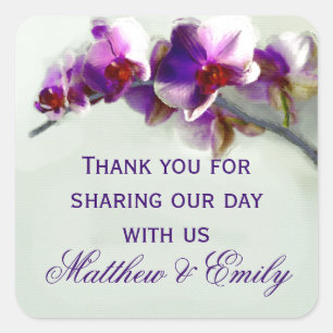 Radiant Orchidee schilderij Vierkante Sticker