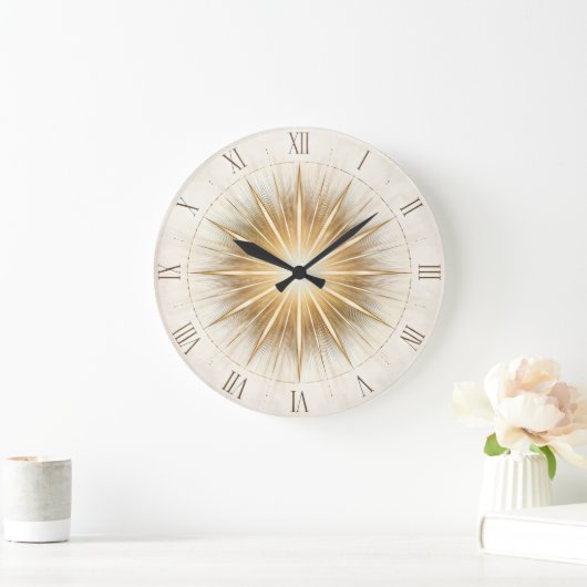 Radiant Order — Sunburst Dial Art Grote Klok (Huis)