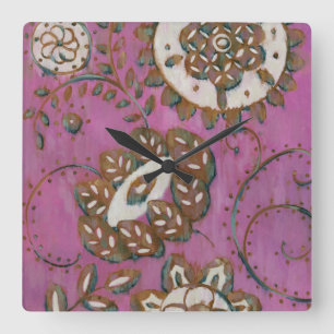 Radiant Ornament II Vierkante Klok