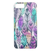 Radiant Paars Boho Feathers Case-Mate iPhone Case (Achterkant)