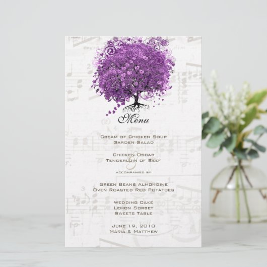 Radiant Paars Heart Leaf Tree Wedding (Staand voorkant)