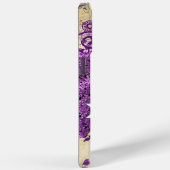 Radiant Paars Heart Leaf Tree Wedding Case-Mate iPhone Case (Achterkant / Rechts)