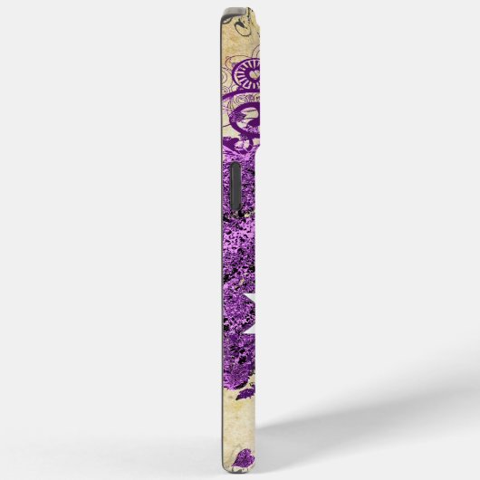 Radiant Paars Heart Leaf Tree Wedding Case-Mate iPhone Case (Achterkant / Rechts)