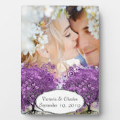 Radiant Paars Heart Leaf Tree Wedding Fotoplaat (voorkant)
