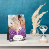 Radiant Paars Heart Leaf Tree Wedding Fotoplaat (Zijkant)