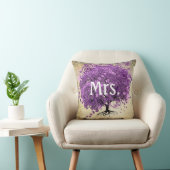 Radiant Paars Heart Leaf Tree Wedding Kussen (Stoel)
