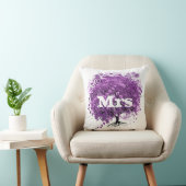 Radiant Paars Heart Leaf Tree Wedding Kussen (Stoel)