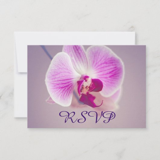 Radiant Paars Orchid Wedding RSVP (Voorkant)