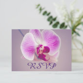 Radiant Paars Orchid Wedding RSVP (Staand voorkant)