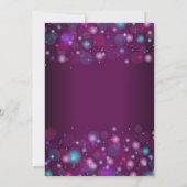 Radiant Paarse Elegant Lights Sweet 16 Verjaardag Kaart (Achterkant)
