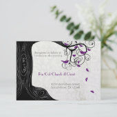 Radiant-Paarse vogelkaart Kaart (Staand voorkant)