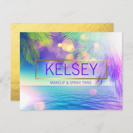 Radiant Palm Tree-Briefkaart Briefkaart (Voorkant / Achterkant)