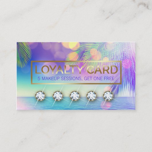 Radiant Palm Tree Loyalty Card 5 Diamonds (Voorkant)