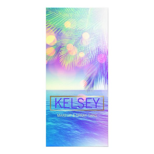 Radiant Palm Tree-rackkaart Reclamekaart (Voorkant)