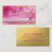 Radiant Palm Tree Roze Oranje Loyalty Card (Voorkant / Achterkant)