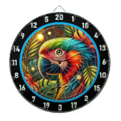 Radiant Parrot Dartboard voor alle gelegenheden Dartbord (Voorkant)