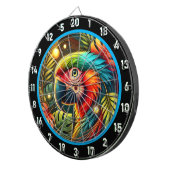Radiant Parrot Dartboard voor alle gelegenheden Dartbord (Voorkant Rechts)