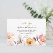 Radiant Pastel Spring Flowers Orthodox Baptism Bedankkaart (Staand voorkant)