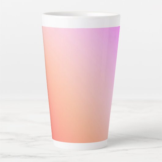 Radiant Pastel Sunset Gradient Latte Mok (Voorkant)