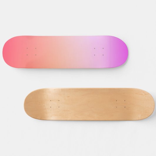 Radiant Pastel Sunset Gradient Persoonlijk Skateboard (Horizontaal)