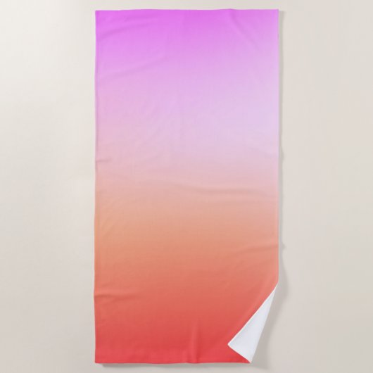 Radiant Pastel Sunset Gradient Strandlaken (Voorkant)