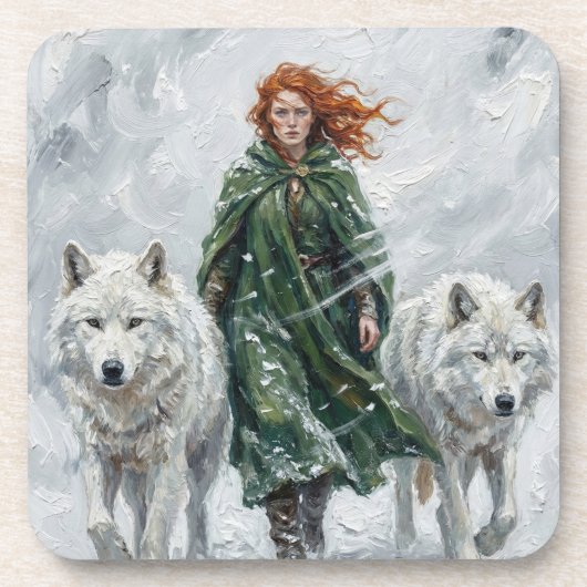 Radiant Peace Dove Lantern Imbolc Snowdrops Art Bier Onderzetter (Voorkant)