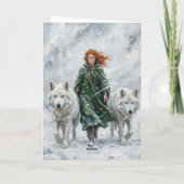 Radiant Peace Dove Lantern Imbolc Snowdrops Art Kaart (Achterkant)