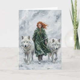 Radiant Peace Dove Lantern Imbolc Snowdrops Art Kaart