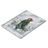 Radiant Peace Dove Lantern Imbolc Snowdrops Art Notitieboek (Linkerzijde)