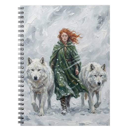 Radiant Peace Dove Lantern Imbolc Snowdrops Art Notitieboek (Voorkant)