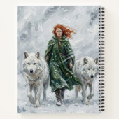 Radiant Peace Dove Lantern Imbolc Snowdrops Art Notitieboek (Achterkant)