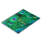 Radiant Peacock Feathers Fotoontwerp Notitieboek (Linkerzijde)