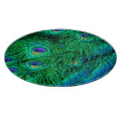 Radiant Peacock Feathers Fotoontwerp Snijplank (Hoek)