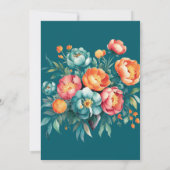 Radiant Peony Bouquet vrijgezellenfeest Kaart (Achterkant)