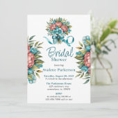 Radiant Peony Bouquet Vrijgezellenfeest Kaart (Staand voorkant)