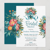 Radiant Peony Bouquet Vrijgezellenfeest Kaart (Voorkant / Achterkant)