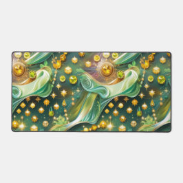 Radiant Peridot Citrine Celestial Moon Bureaumat