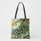 Radiant Peridot Citrine Lunar Glow Tote Bag (Voorkant)