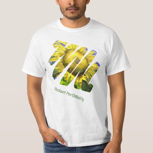 Radiant PerSUNality - Zonnebloem Waterverf Apparel T-shirt (Voorkant)
