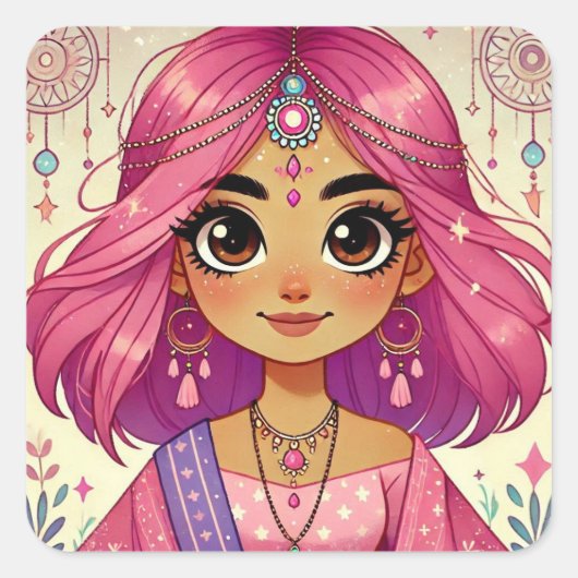 Radiant Pink Dream Aura Sticker Blad (Voorkant)