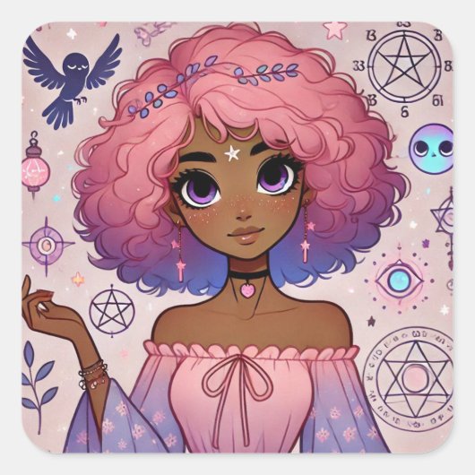 Radiant Pink Dream Aura Sticker Blad (Voorkant)