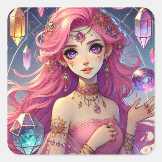 Radiant Pink Dream Aura Sticker Blad (Voorkant)