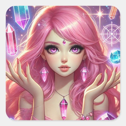 Radiant Pink Dream Aura Sticker Blad (Voorkant)
