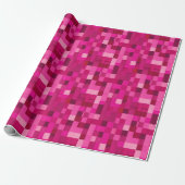 Radiant Pink Mosaic Valentijn's Gift Wrap Cadeaupapier (Uitgerold)