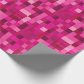Radiant Pink Mosaic Valentijn's Gift Wrap Cadeaupapier (Hoek)