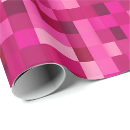 Radiant Pink Mosaic Valentijn's Gift Wrap Cadeaupapier