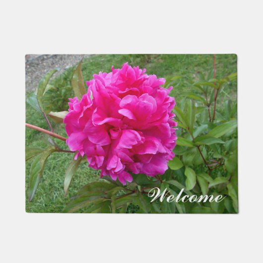 Radiant Pink Peony Deurmat (Voorkant)