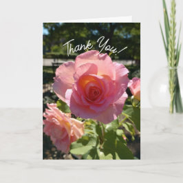 Radiant Pink Tea Roos bedankje Bedankkaart