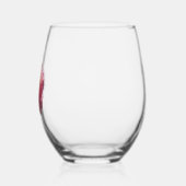 Radiant Pink Tea Roos gepersonaliseerd Wijnglas Zonder Voet (Links)