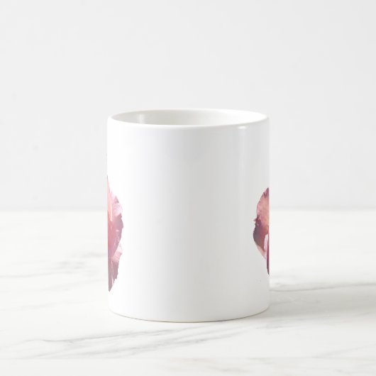 Radiant Pink Tea Roos gepersonaliseerde mok (Center)